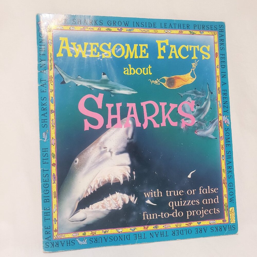 Awesome Facts about Sharks Quizzes Projects Paperback Book 1998 Claire Llewellyn